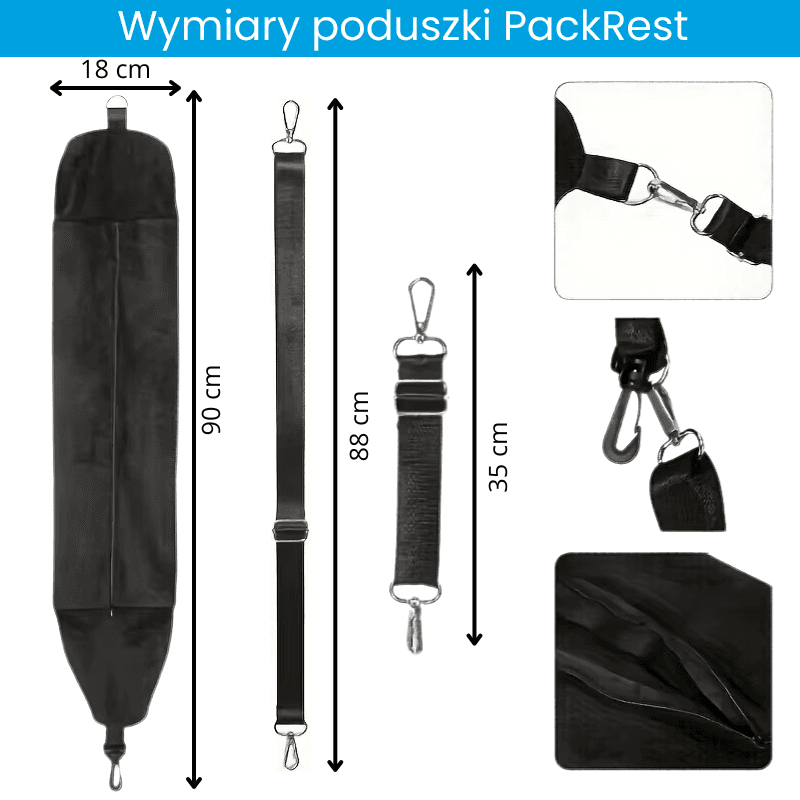 PackRest - Poduszka pod szyję do podróży z ubraniami